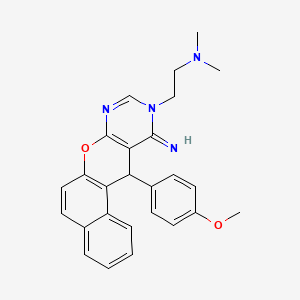 2-[11-imino-12-(4-methoxyphenyl)-11H-benzo[5,6]chromeno[2,3-d]pyrimidin-10(12H)-yl]-N,N-dimethylethanamine