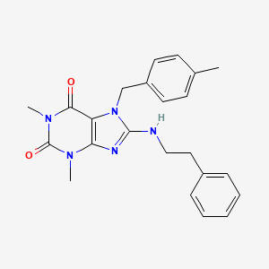 1,3-Dimethyl-7-(4-methyl-benzyl)-8-phenethylamino-3,7-dihydro-purine-2,6-dione