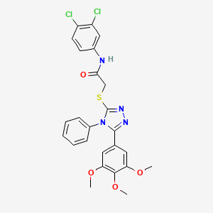 N-(3,4-dichlorophenyl)-2-{[4-phenyl-5-(3,4,5-trimethoxyphenyl)-4H-1,2,4-triazol-3-yl]sulfanyl}acetamide