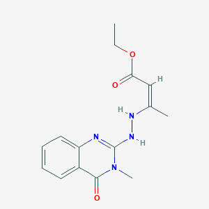 ethyl (2Z)-3-[2-(3-methyl-4-oxo-3,4-dihydroquinazolin-2-yl)hydrazinyl]but-2-enoate