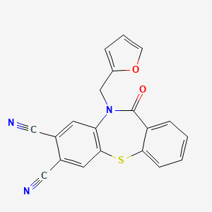 10-(2-Furylmethyl)-11-oxo-10,11-dihydrodibenzo[b,f][1,4]thiazepine-7,8-dicarbonitrile