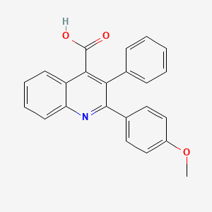 molecular formula C23H17NO3 B10870823 2-(4-Methoxyphenyl)-3-phenylquinoline-4-carboxylic acid 