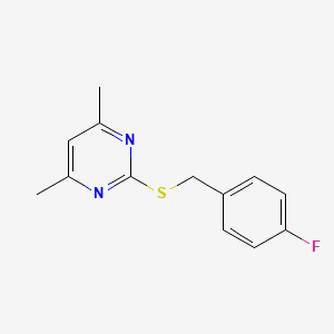 2-[(4-Fluorobenzyl)sulfanyl]-4,6-dimethylpyrimidine