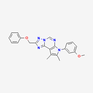 3-[8,9-Dimethyl-2-(phenoxymethyl)-7H-pyrrolo[3,2-E][1,2,4]triazolo[1,5-C]pyrimidin-7-YL]phenyl methyl ether