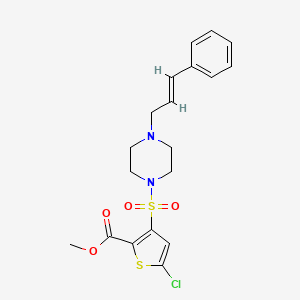 methyl 5-chloro-3-({4-[(2E)-3-phenylprop-2-en-1-yl]piperazin-1-yl}sulfonyl)thiophene-2-carboxylate