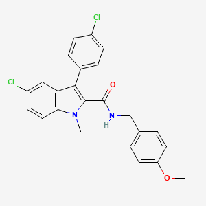 5-chloro-3-(4-chlorophenyl)-N-(4-methoxybenzyl)-1-methyl-1H-indole-2-carboxamide