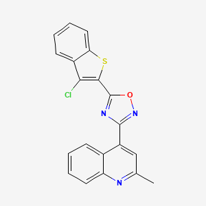 4-[5-(3-Chloro-1-benzothiophen-2-yl)-1,2,4-oxadiazol-3-yl]-2-methylquinoline