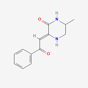 (3Z)-6-methyl-3-(2-oxo-2-phenylethylidene)piperazin-2-one