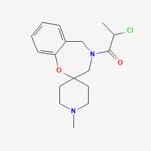 molecular formula C17H23ClN2O2 B10870970 4-(2-Chloropropanoyl)-1'-methyl-4,5-dihydro-3H-spiro[1,4-benzoxazepine-2,4'-piperidine] 