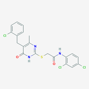 2-{[5-(2-chlorobenzyl)-4-hydroxy-6-methylpyrimidin-2-yl]sulfanyl}-N-(2,4-dichlorophenyl)acetamide