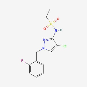 N-[4-chloro-1-(2-fluorobenzyl)-1H-pyrazol-3-yl]ethanesulfonamide