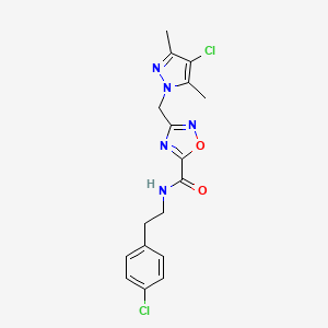 3-[(4-chloro-3,5-dimethyl-1H-pyrazol-1-yl)methyl]-N~5~-(4-chlorophenethyl)-1,2,4-oxadiazole-5-carboxamide