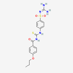 N-{[4-(carbamimidoylsulfamoyl)phenyl]carbamothioyl}-4-propoxybenzamide