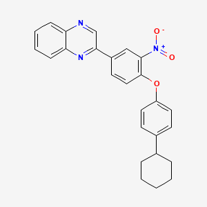 2-[4-(4-Cyclohexylphenoxy)-3-nitrophenyl]quinoxaline