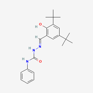 molecular formula C22H29N3O2 B10871138 (2E)-2-(3,5-di-tert-butyl-2-hydroxybenzylidene)-N-phenylhydrazinecarboxamide 