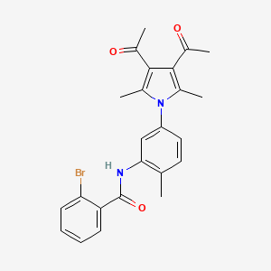 2-bromo-N-[5-(3,4-diacetyl-2,5-dimethyl-1H-pyrrol-1-yl)-2-methylphenyl]benzamide