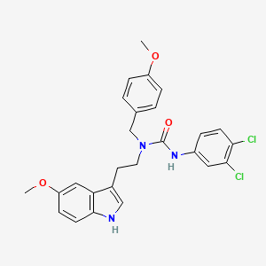 molecular formula C26H25Cl2N3O3 B10871177 N'-(3,4-dichlorophenyl)-N-(4-methoxybenzyl)-N-[2-(5-methoxy-1H-indol-3-yl)ethyl]urea 