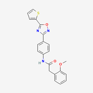 2-(2-methoxyphenyl)-N-{4-[5-(thiophen-2-yl)-1,2,4-oxadiazol-3-yl]phenyl}acetamide