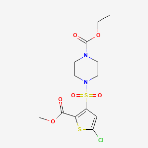 Ethyl 4-{[5-chloro-2-(methoxycarbonyl)thiophen-3-yl]sulfonyl}piperazine-1-carboxylate