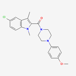 molecular formula C22H24ClN3O2 B10871218 (5-chloro-1,3-dimethyl-1H-indol-2-yl)[4-(4-methoxyphenyl)piperazin-1-yl]methanone 