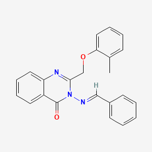 2-[(2-methylphenoxy)methyl]-3-{[(E)-phenylmethylidene]amino}quinazolin-4(3H)-one