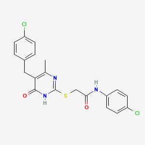 2-{[5-(4-chlorobenzyl)-4-hydroxy-6-methylpyrimidin-2-yl]sulfanyl}-N-(4-chlorophenyl)acetamide