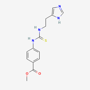 molecular formula C14H16N4O2S B10871328 methyl 4-({[2-(1H-imidazol-4-yl)ethyl]carbamothioyl}amino)benzoate 