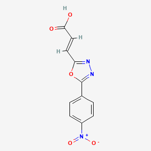 (2E)-3-[5-(4-nitrophenyl)-1,3,4-oxadiazol-2-yl]prop-2-enoic acid