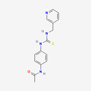 molecular formula C15H16N4OS B10871375 N-(4-{[(pyridin-3-ylmethyl)carbamothioyl]amino}phenyl)acetamide 