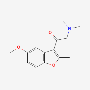 molecular formula C14H17NO3 B10871377 2-(Dimethylamino)-1-(5-methoxy-2-methyl-1-benzofuran-3-yl)ethanone 