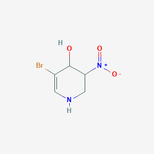 molecular formula C5H7BrN2O3 B10871378 5-Bromo-3-nitro-1,2,3,4-tetrahydropyridin-4-ol 