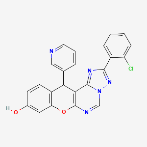 molecular formula C23H14ClN5O2 B10871401 2-(2-Chlorophenyl)-12-(3-pyridyl)-12H-chromeno[3,2-E][1,2,4]triazolo[1,5-C]pyrimidin-9-OL 