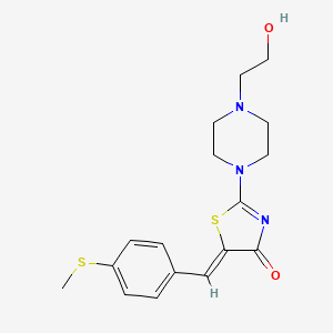 molecular formula C17H21N3O2S2 B10871412 (5Z)-2-[4-(2-hydroxyethyl)piperazin-1-yl]-5-[4-(methylsulfanyl)benzylidene]-1,3-thiazol-4(5H)-one 