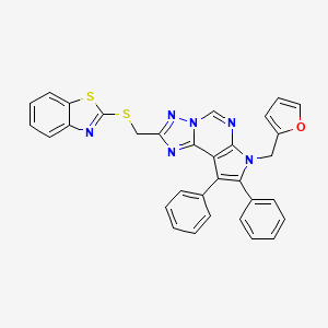 1,3-Benzothiazol-2-YL {[7-(2-furylmethyl)-8,9-diphenyl-7H-pyrrolo[3,2-E][1,2,4]triazolo[1,5-C]pyrimidin-2-YL]methyl} sulfide