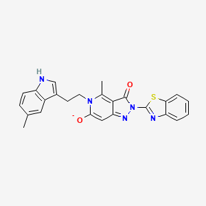 2-(1,3-benzothiazol-2-yl)-4-methyl-5-[2-(5-methyl-1H-indol-3-yl)ethyl]-3-oxo-3,5-dihydro-2H-pyrazolo[4,3-c]pyridin-6-olate