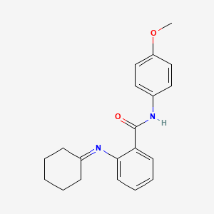 molecular formula C20H22N2O2 B10871498 2-(Cyclohexylidenamino)-N~1~-(4-methoxyphenyl)benzamide CAS No. 14910-03-3