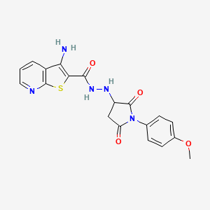 molecular formula C19H17N5O4S B10871499 3-amino-N'-[1-(4-methoxyphenyl)-2,5-dioxopyrrolidin-3-yl]thieno[2,3-b]pyridine-2-carbohydrazide 