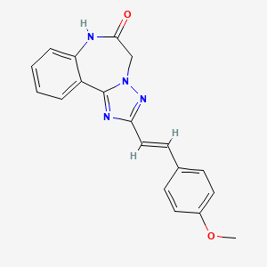 2-[(E)-2-(4-methoxyphenyl)ethenyl]-5H-[1,2,4]triazolo[1,5-d][1,4]benzodiazepin-6(7H)-one