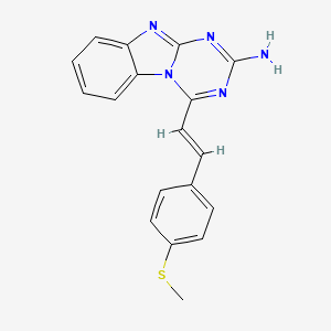 4-{(E)-2-[4-(methylsulfanyl)phenyl]ethenyl}[1,3,5]triazino[1,2-a]benzimidazol-2-amine