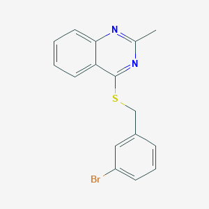 4-[(3-Bromobenzyl)sulfanyl]-2-methylquinazoline