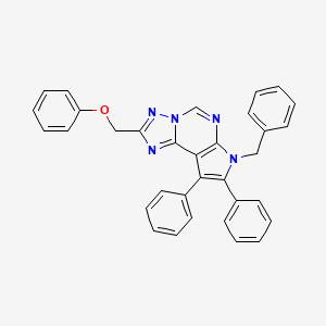 7-benzyl-2-(phenoxymethyl)-8,9-diphenyl-7H-pyrrolo[3,2-e][1,2,4]triazolo[1,5-c]pyrimidine