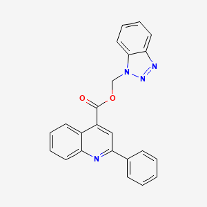 molecular formula C23H16N4O2 B10871593 1H-benzotriazol-1-ylmethyl 2-phenylquinoline-4-carboxylate 