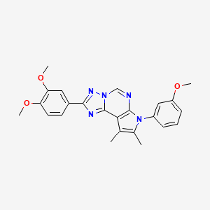 2-(3,4-dimethoxyphenyl)-7-(3-methoxyphenyl)-8,9-dimethyl-7H-pyrrolo[3,2-e][1,2,4]triazolo[1,5-c]pyrimidine