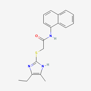 2-[(5-ethyl-4-methyl-1H-imidazol-2-yl)sulfanyl]-N-(naphthalen-1-yl)acetamide