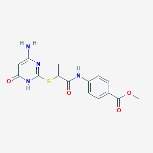 Methyl 4-({2-[(4-amino-6-oxo-1,6-dihydropyrimidin-2-yl)sulfanyl]propanoyl}amino)benzoate