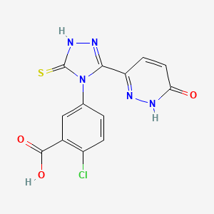 2-chloro-5-[3-(6-hydroxypyridazin-3-yl)-5-thioxo-1,5-dihydro-4H-1,2,4-triazol-4-yl]benzoic acid