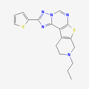 13-propyl-4-thiophen-2-yl-10-thia-3,5,6,8,13-pentazatetracyclo[7.7.0.02,6.011,16]hexadeca-1(9),2,4,7,11(16)-pentaene