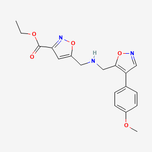 Ethyl 5-[({[4-(4-methoxyphenyl)-1,2-oxazol-5-yl]methyl}amino)methyl]-1,2-oxazole-3-carboxylate