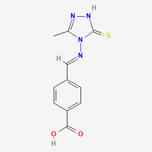 4-{(E)-[(3-methyl-5-thioxo-1,5-dihydro-4H-1,2,4-triazol-4-yl)imino]methyl}benzoic acid