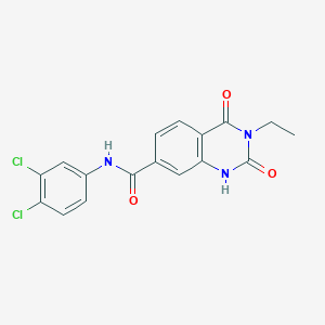 N-(3,4-dichlorophenyl)-3-ethyl-2,4-dioxo-1,2,3,4-tetrahydroquinazoline-7-carboxamide